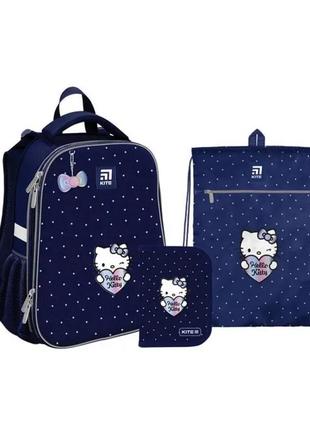 Набір рюкзак kite + пенал + сумка для взуття set_hk22-531m hello kitty