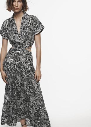 Сукня з вирізами на талії від zara, розмір s