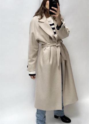 Пальто zara шерстяне пальто zara