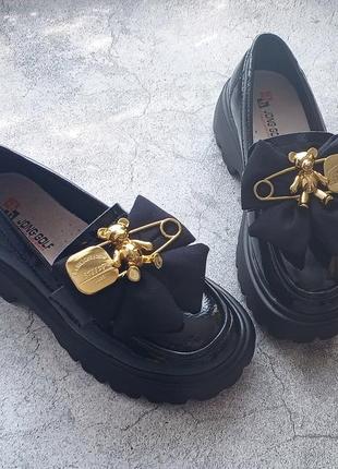 Детские школьные туфли лоферы для девочки