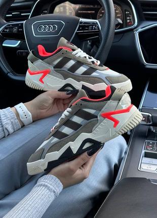 Жіночі кросівки adidas originals niteball ll khaki black; і adidas originals niteball ll white beige orange1 фото