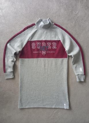Брендовая удлиненная худи superdry.