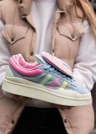 Женские кроссовки adidas campus x bad bunny moon pink8 фото