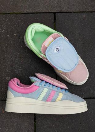 Женские кроссовки adidas campus x bad bunny moon pink6 фото