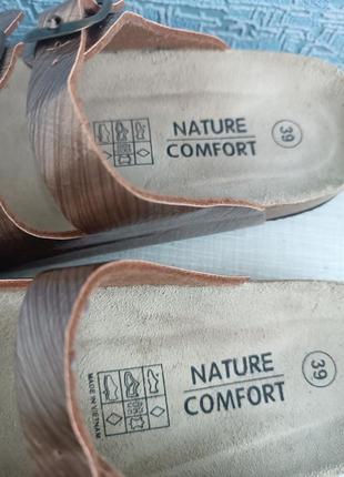 Ортопедические золотистые шлепанцы nature comfort по типу birkenstock.6 фото