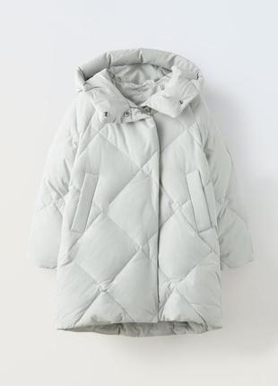Курточка пуховик zara р 11-12 років дівчині зара