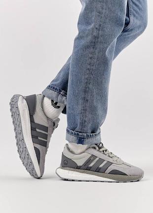 6 цветов🌈 мужские кроссовки в стиле adidas retropy e5 адидас / демисезонные / летние, осенние / замша, сетка / черные, белые, серые, синие, бежевые