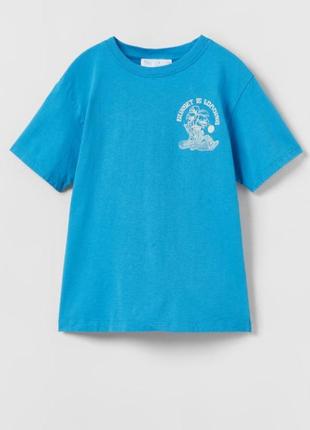 Футболка zara с принтом для парня