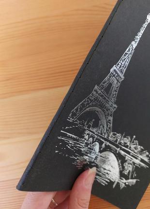 Блокнот з чорними аркушами а5 + біла ручка