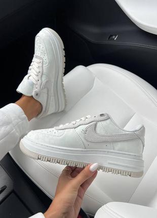 Идеальные белые кроссовки nike round air force / найк аэр форс демисезонные аир форс на весну, лето, осень