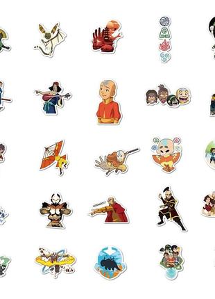 Стикеры из мультфильма аватар легенда об аанге 50 шт. рандом