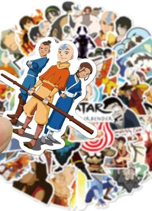 Стикеры из мультфильма аватар легенда об аанге 50 шт. рандом