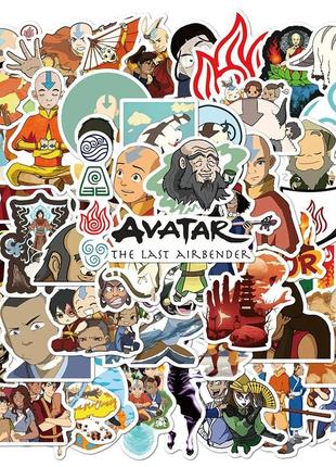 Стикеры из мультфильма аватар легенда об аанге 50 шт. рандом