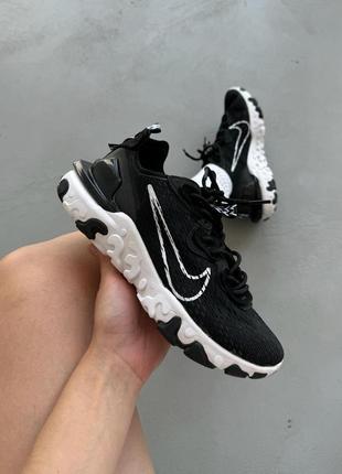 Чоловічі кросівки nike react vision black white чорні 40 41 42 43 44 44