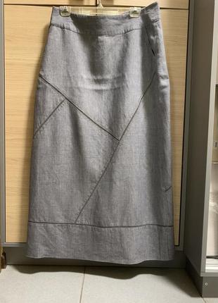 Шикарная льняная юбки system 14/40/xl