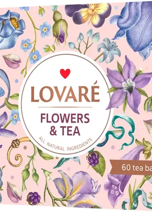 Коллекция чая lovare flowers & tea 12 видов по 5 пакетиков
