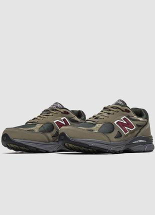 New balance 990v3 made in usa khak кроссовки хаки мужские