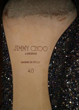 Сріблясті блискучі туфлі-човники jimmy choo romy6 фото