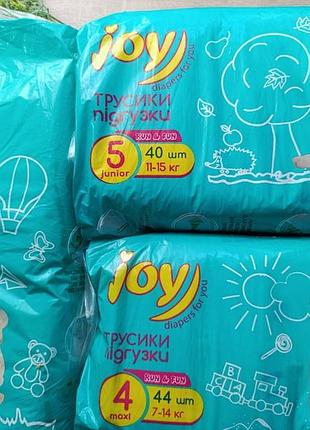 Трусики подгузники joy размер 4, 5, 6