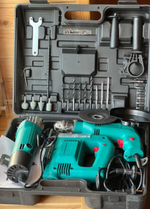 Комплект makita 3 в 1 лобзик, дриль, болгарка