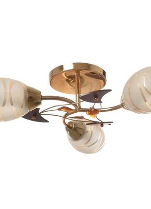 Люстра стельова в спальню e27 60w g (lk-462c/3) brille l67-221