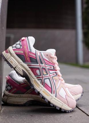 Asics gel kahana 8 white pink жіночі кросівки4 фото