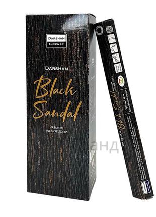 Набір пахощів black sandal чорний сандал darshan 6 шестигранників аромапалочки 35890k