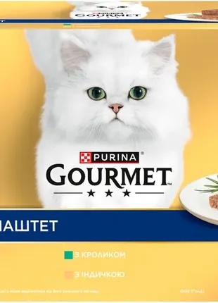Purina gourmet gold паштет с тунцем, с курицей, с кроликом, с индейкой 85 г х 12 шт
