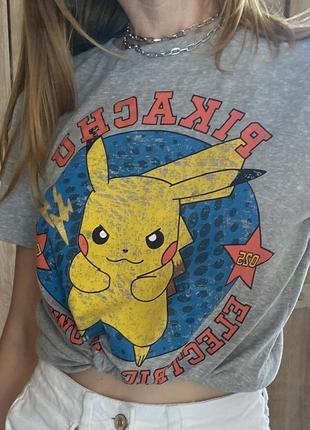 Стильная футболка с принтом pokémon pikachu