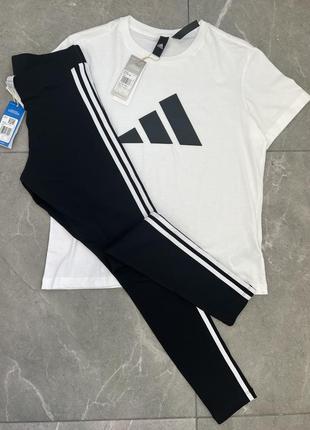 Черные лосины adidas черненные лосины adidas1 фото