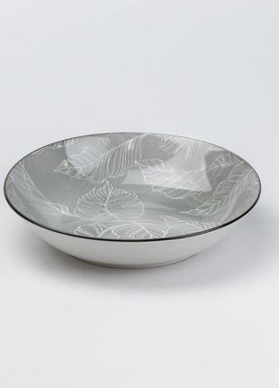 Столовий сервіз тарілок 24 штуки керамічних на 6 персон сірий4 фото