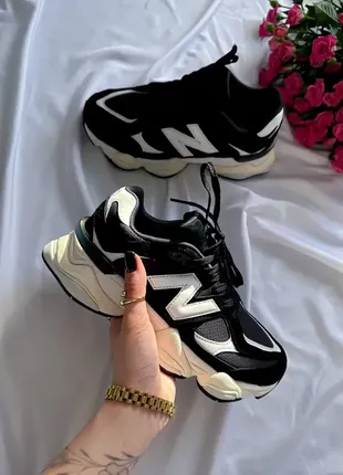 Кроссовки женские new balance 9060 black white