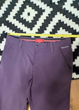 Брюки брюки женские бордовые фиолетовые прямые, размер l4 фото