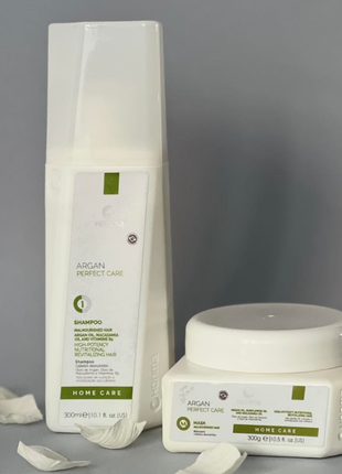 Набір для фарбованого, тонкого та сухого волосся honma tokyo argan perfect care: шампунь 300 мл+маска 300 мл