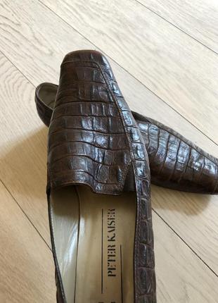 Черевики туфлі шкіра крокодил вінтаж 39