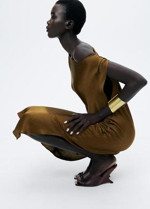 Виниловые босоножки бордовые женские zara new3 фото