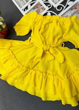 Стильна легка сукня для дівчаток і матусь, фемили лук1 фото