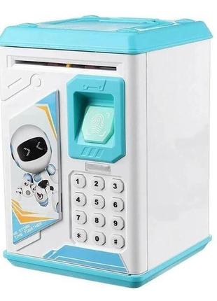 Детская игрушка сейф копилка на батарейках 906(blue) синий