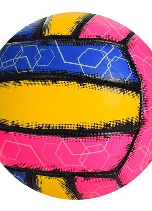 М'яч волейбольний bambi ev-3370 20 см синьо-рожевий