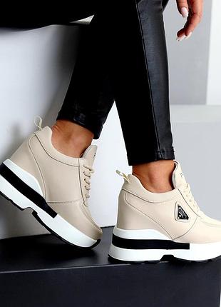 Сникерсы женские, экокожа