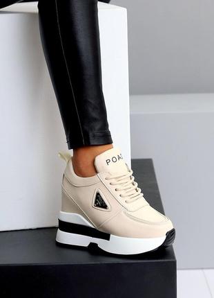 Сникерсы женские, экокожа