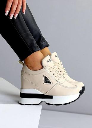 Сникерсы женские, экокожа