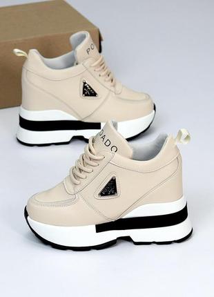 Сникерсы женские, экокожа