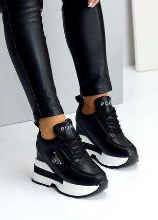 Сникерсы женские, экокожа