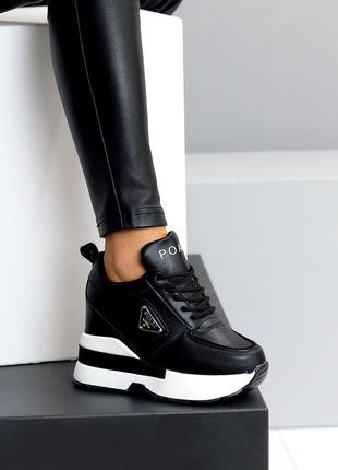 Сникерсы женские, экокожа