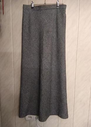 Тепла спідниця максі в ялинку marks&spencer напіввовна