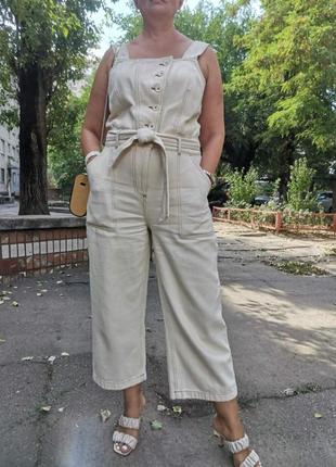 💢m&s collection. новый джинсовый комбинезон с кюлотами