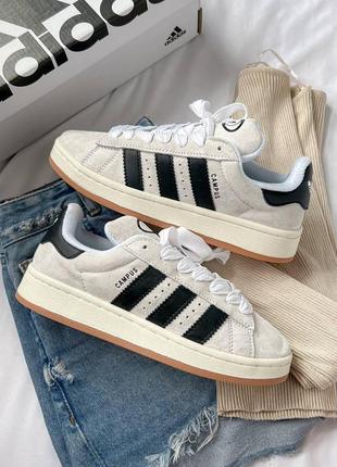 Кроссовки женские adidas campus 00s beige/black