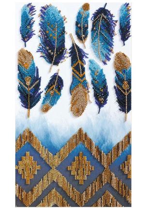 Набір для вишивання бісером "індиго" ab-723 на натуральному полотні