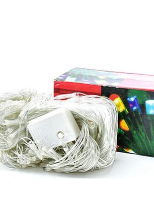Електрогірлянда-сітка led 320 ламп 300х200 см, мультиколір, 220в, 50гц nya200137